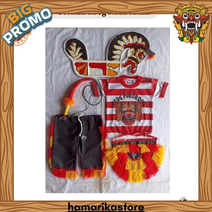New Paket Kostum Anak | Setelan Reog Dan Kuda Jathil | Jaranan | Reog Ponorogo | Kostum Anak Reog Br