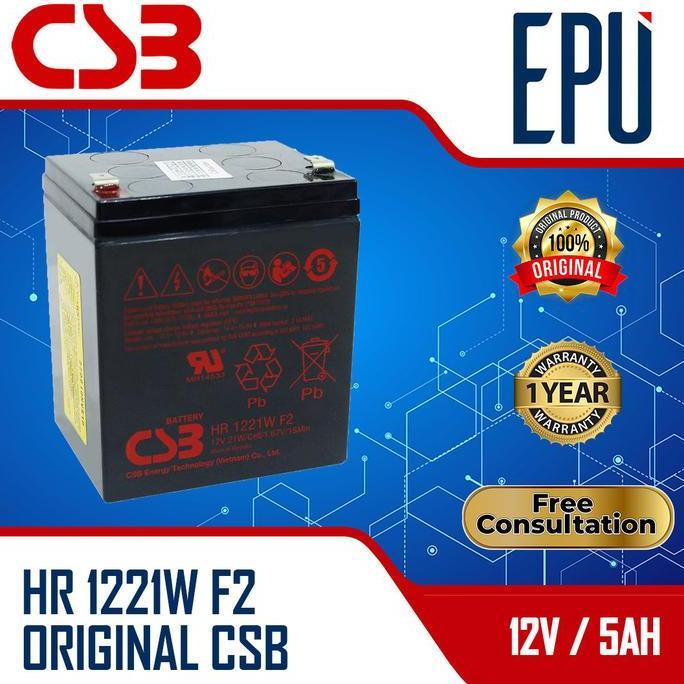 Terlaris Aki Ups Csb 12V 5Ah Hr1221W Csb Hr1221 Baterai Ups Batere Aki Kering