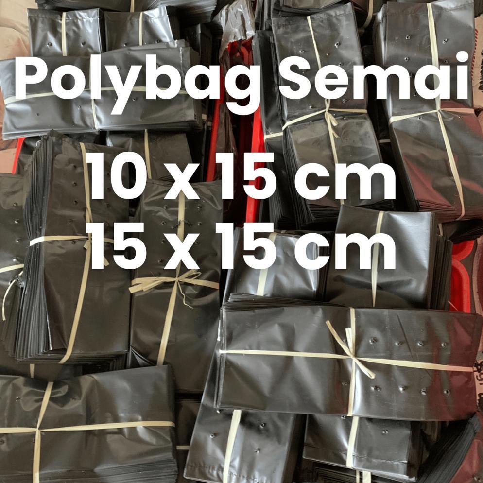 Bisa Cod 1 Pack Polybag Semai Benih Tanaman Polybag Kecil 10X15 15X15 Pack +/- 200Gram ,,