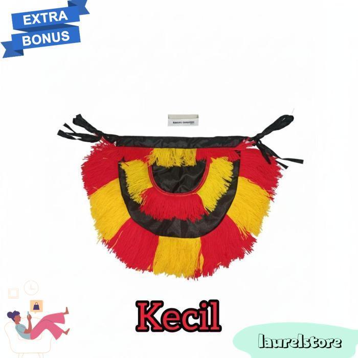 Embong Jaranan Reog Merah Kuning Rumbai Hias Kuda Lumping / Aksesoris Kostum Reog Ponorogo Handmade 