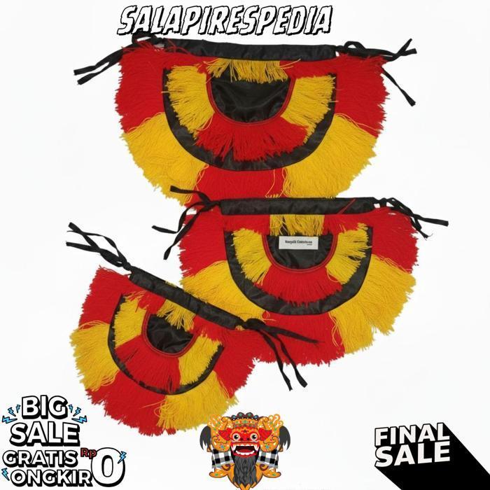 Embong Jaranan Reog Merah Kuning Rumbai Hias Kuda Lumping / Aksesoris Kostum Reog Ponorogo Handmade 