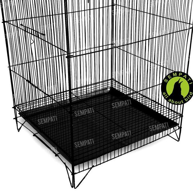 SEMPATI Sangkar Kandang Kotak Besi Lipat No 2 Sangkar Burung Kacer Kenari Lovebird Jalak Beo Sangkar
