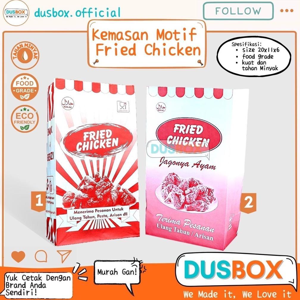 Bisa Cod Kemasan Kertas Fried Chicken / Kantong Fried Chicken / Kantong Kertas Fried Chicken / Bungk