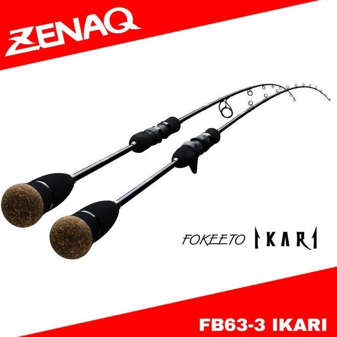 TERMURAH - Zenaq Baitcasting Rod Fokeeto FB63-3 Ikari