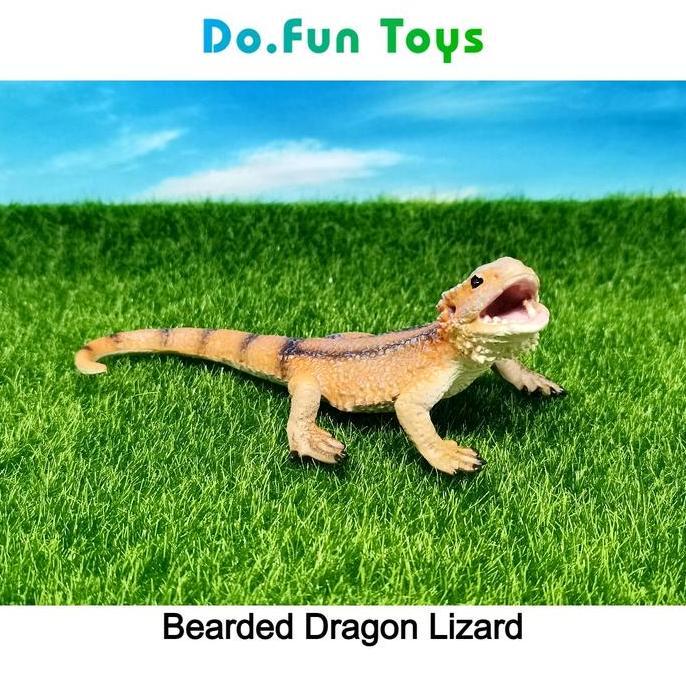 Bearded Dragon Lizard Animal Figure / Miniatur Kadal Bearded Dragon