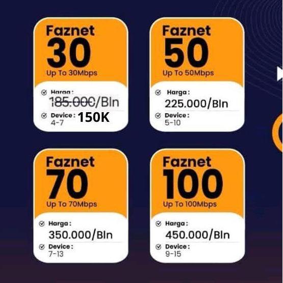 Faznet layanan Wifi/ Internet broadband internet unlimited