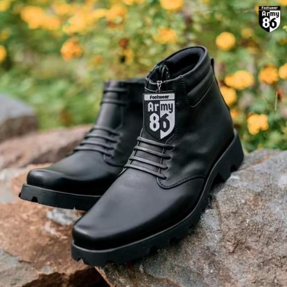 Sepatu PDH Army 86 TNI POLRI - Navy Dop