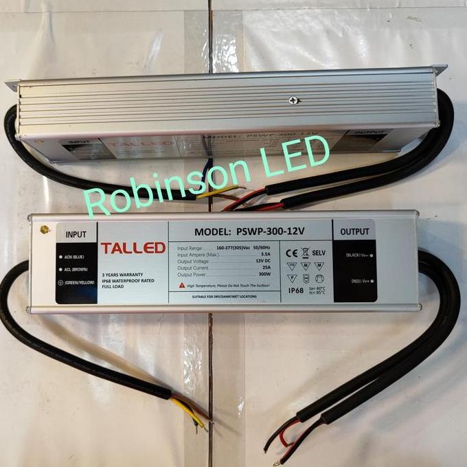 Miliki Power Supply 300 W 12 V Waterproof Trafo 300W 12V Talled