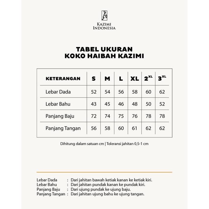 Baju Muslim Baju Koko Haibah Kazimi (Size XXL) Terlaris