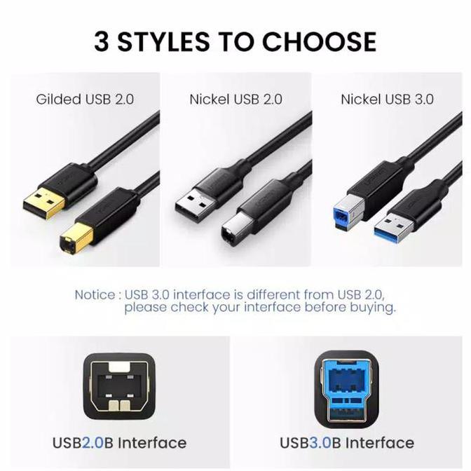 Kabel Printer Scanner Usb 2.0 3.0 Male to Usb Type B Male PREMIUM
