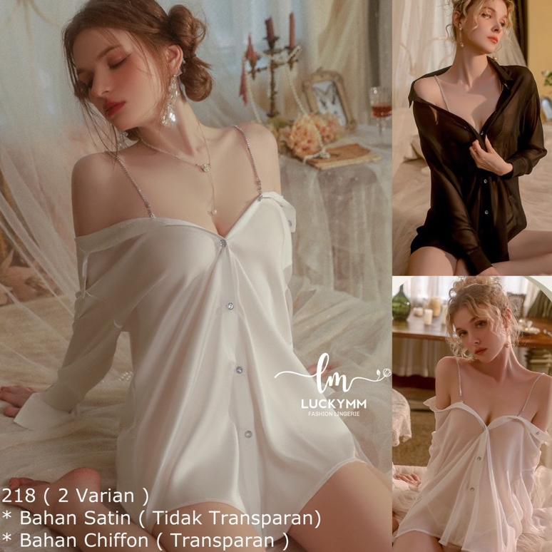 Sexy Lingerie kemeja transparan baju tidur sexy wanita / Lingerie kemeja oversize baju seksi wanita 