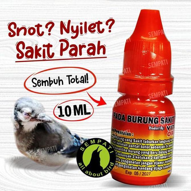 SEMPATI Obat Burung Sakit Parah Orange Biotik By Vitamin Orange Obat Burung Lovebird Murai Kenari Ka