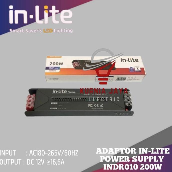 Terjangkau Inlite Trafo 200W Adaptor Power Supply Led Strip Indr010 12V