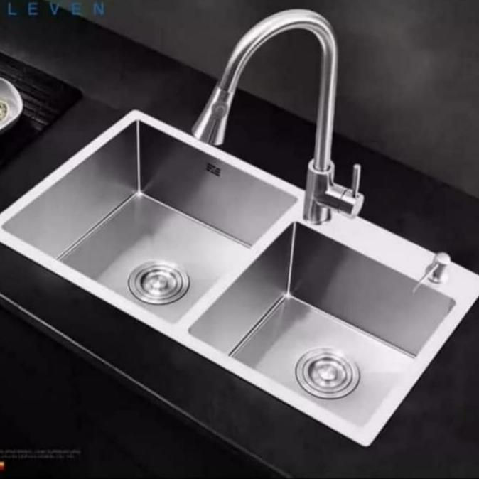 HARGA DISC - paket kichen sink 2 lubang 7541/paket bak cuci piring 2 lubang