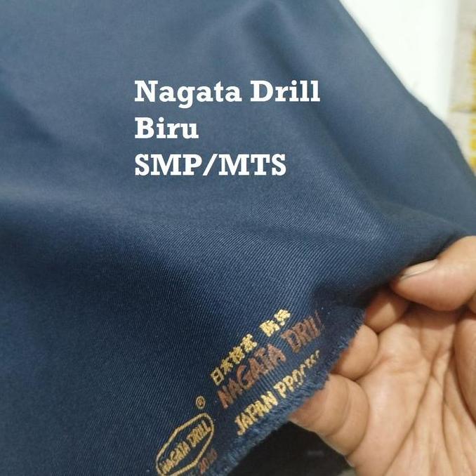 Nagata Drill Biru SMP Kain Seragam Sekolah Kain Celana SMP Kain Celana Biru Kain Sekolah SMP MTS Kai
