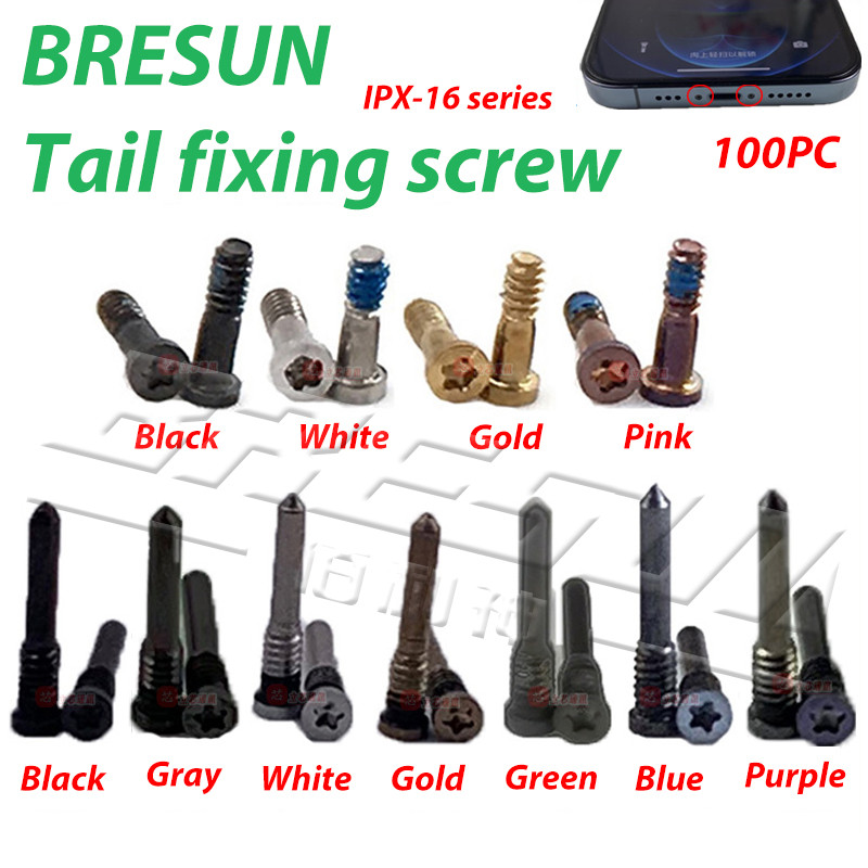 Sekrup iPhone 100PC X XS XR 11 12 13 14 15 16ProMax steker ekor bawah sekrup pengencang sekrup ekor