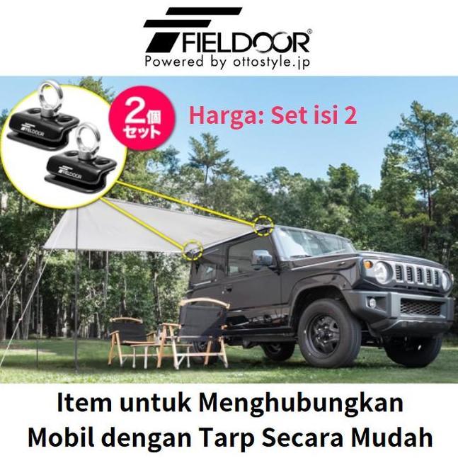 TERBARU - Fieldoor Japan Car Joint untuk Tarp Mobil 1Set isi2 Hook & Clamp untuk Rain Gutter, Awning