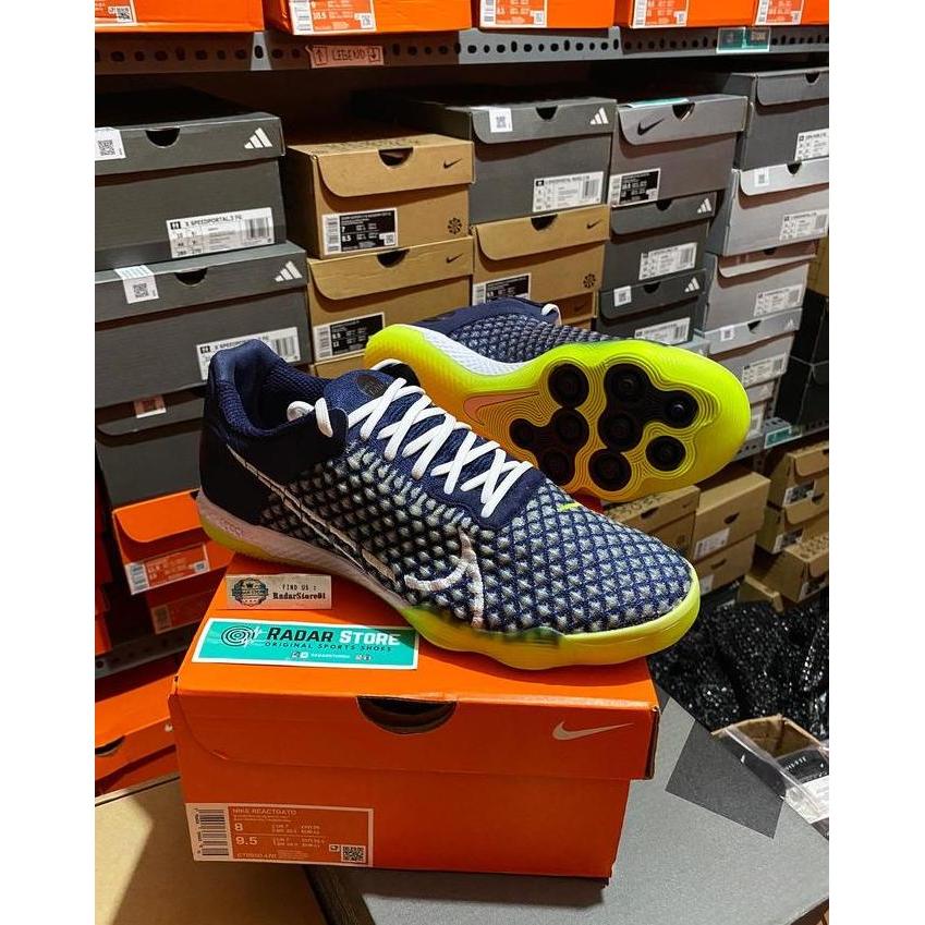 Sepatu Futsal Nike ReactGato Blue Black CT0550-470 Original BNIB CO