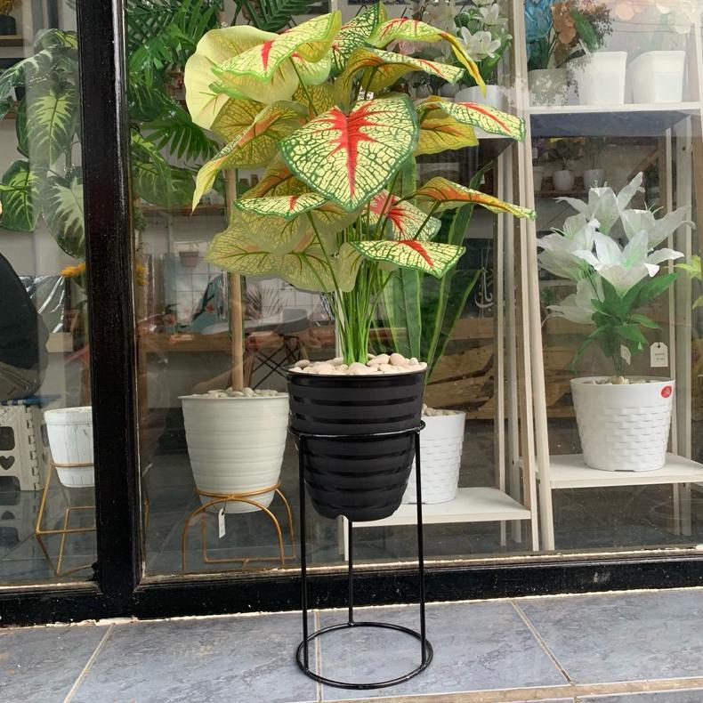 Dekorasi Tanaman Hias Besar Bunga Plastik Artificial Daun Monstera Keladi Aglonema