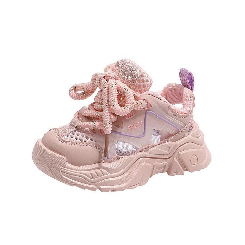 Sepatu Sneakers Import Anak Perempuan Gliter Sport Tali Pita NEW Fashion BISA COD