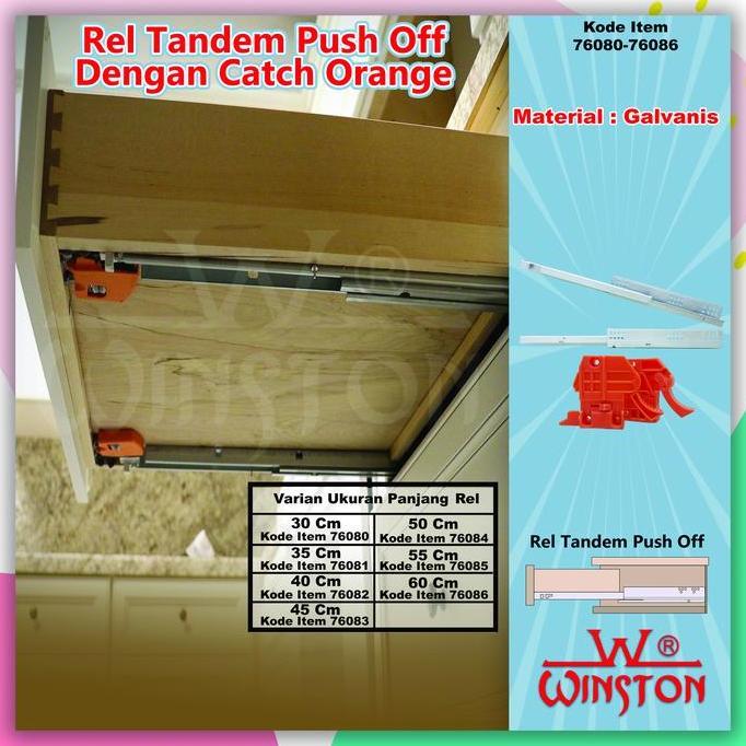 Rel Laci Tandem Winston 60 CM Single Extention Push To Open / 76086
