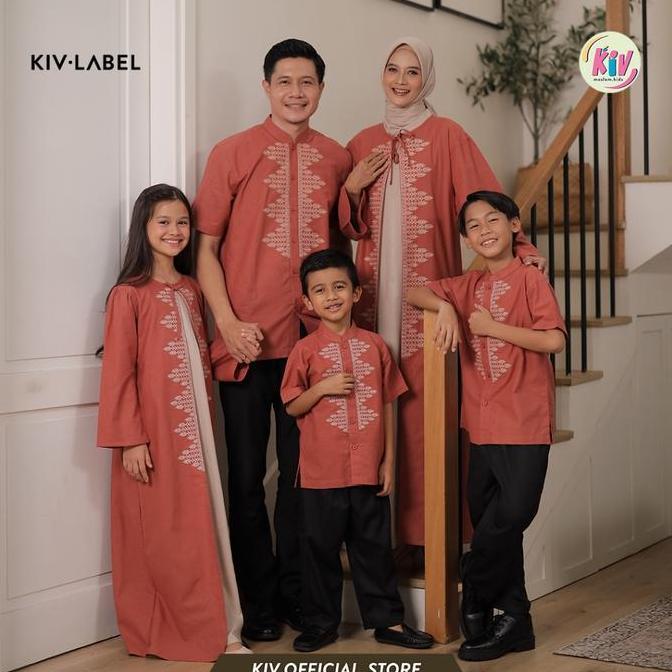 KIV Sarimbit Terracotta Gayatri Series Lebaran Baju Muslim Raya Keluarga Family Set Couple Gamis Pas
