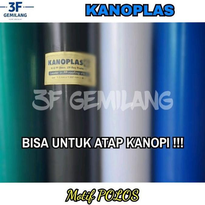 Fiber Plastik Penutup Pagar KANOPLAS POLOS 1.2mm Meteran