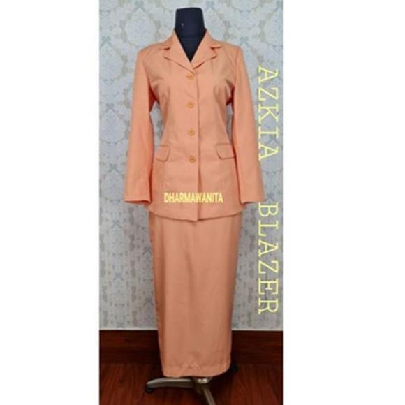Setelan Blazer Dharmawanita Hijab Rok Azkia Seragam