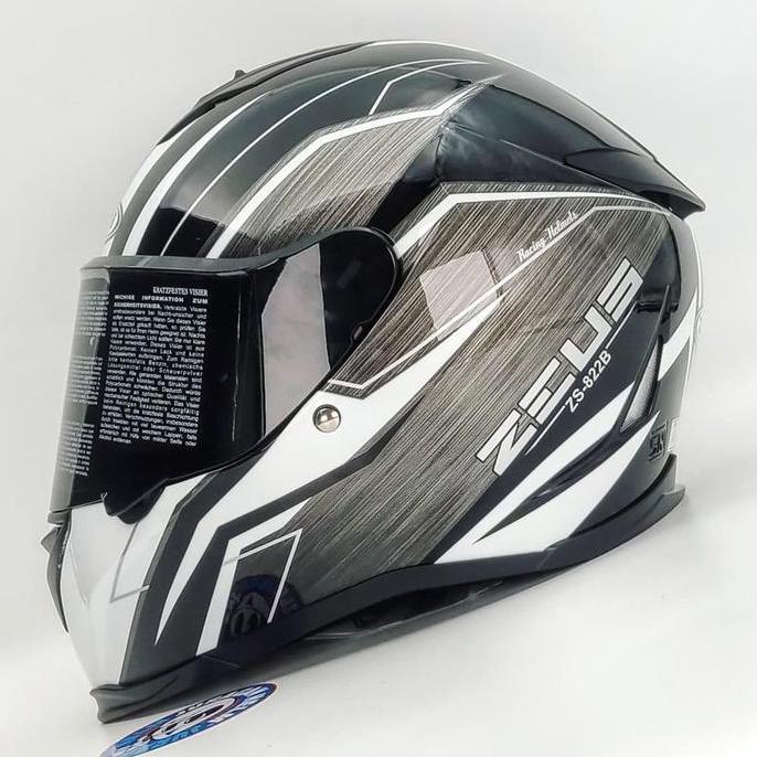 Zeus Zs822B Z822B Ao21 Black/White Full Face