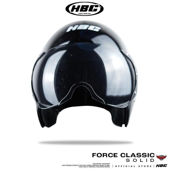 Helm Hbc Force Classico Solid Helm Retro Half Face Sni