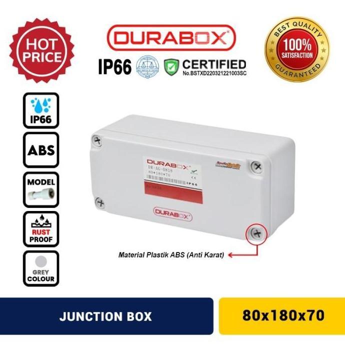 Junction Box Panel Plastik 80x180 x 70 mm Durabox