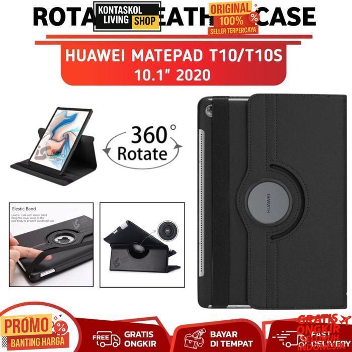 Promo Case Huawei Matepad T10S | Case Huawei Matepad T10 | Casing Tablet Rotary Leather Case Flip Co