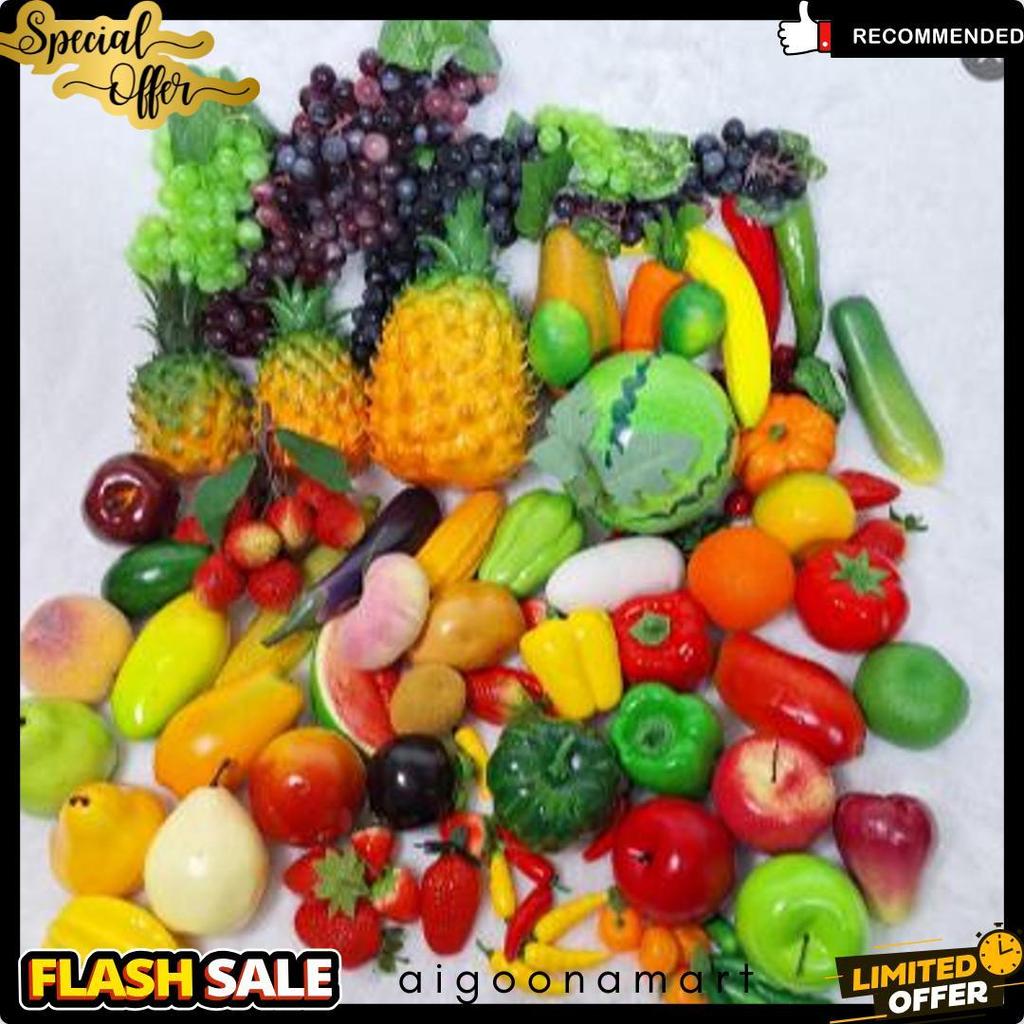 Cod Buah Hias Pajangan Artificial Buah-Buahan Palsu Buah Pajangan Replika Belimbing Delima Jeruk Ape