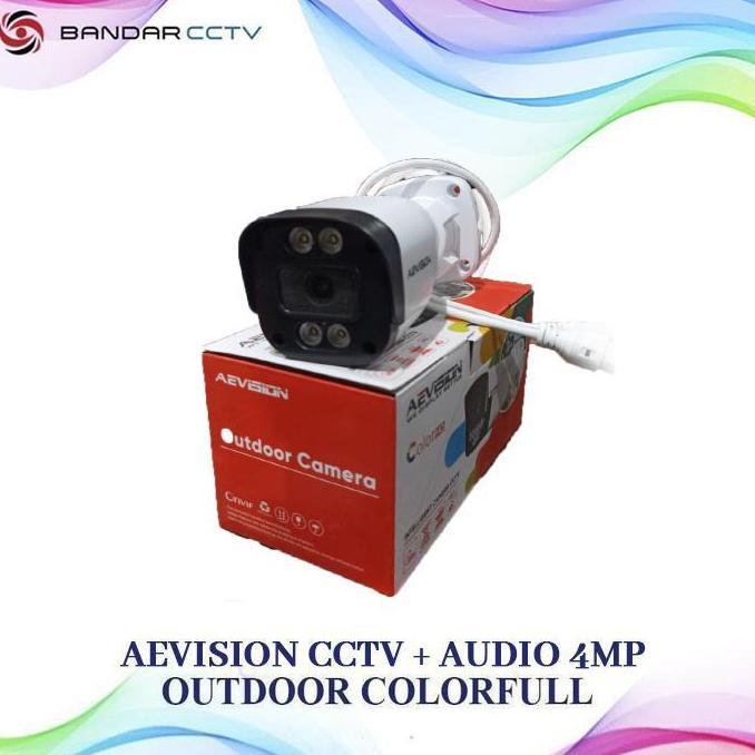 Aevision IP Camera Outdoor CCTV Colorfull + Audio 4MP