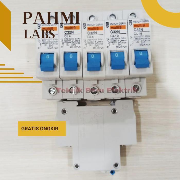 gq-68 MCB BIRU MULTI 9 MERLIN GERIN S PLN 2A 4A 6A 10A 16A 20A 25A 32A 40A BREKER PEMUTUS TEGANGAN L