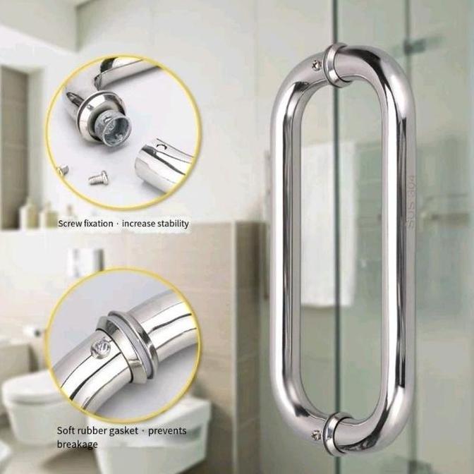 XENOFIELD Gagang kamar mandi Gagang pintu kaca kamar mandi hotel Gagang pintu geser pintu utama baja