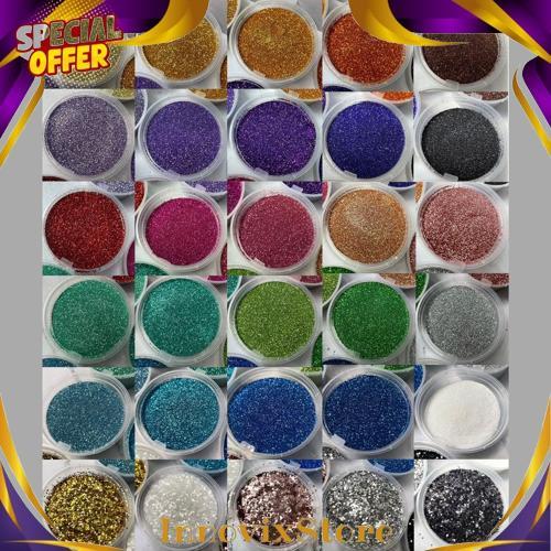 New 100G Glitter Bubuk Powder Gliter Serbuk Glitter Bahan Henna, Slime, Nail Art, Resin
