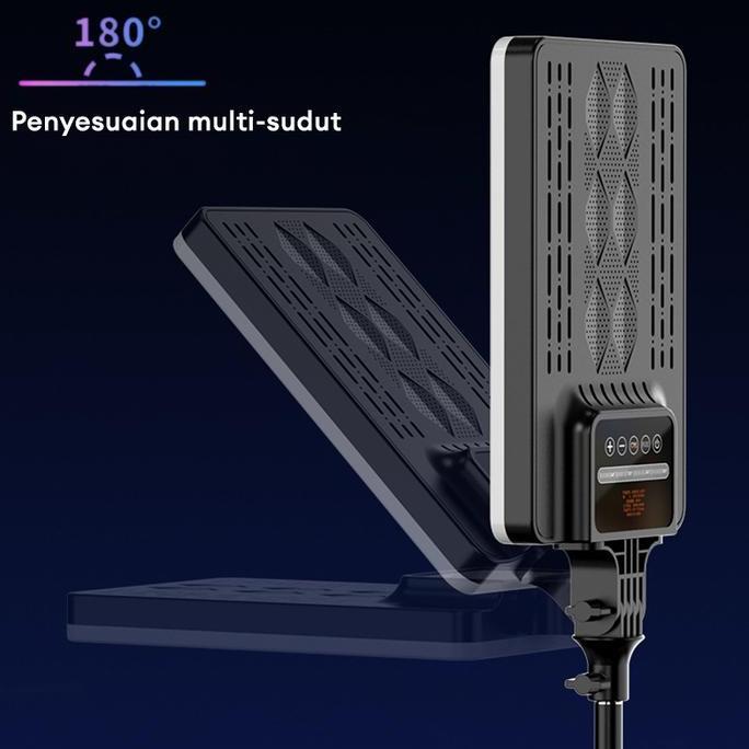 Lampu Panel Video LED dengan Tripod Fotografi Dapat Diredupkan Lampu Studio Lampu Isi Video LED Port