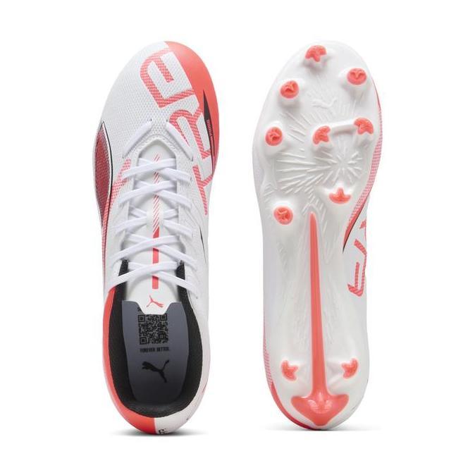 PUMA Sepatu Sepak Bola ULTRA 5 PLAY FG/AG Uniseks White-Black-Red