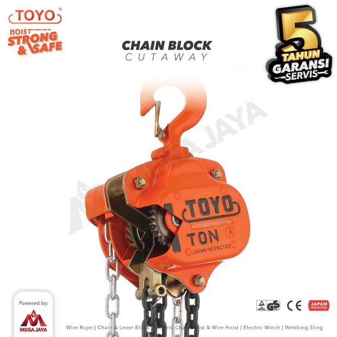 Chain Block / Takel 1 Ton X 5 Meter Toyo