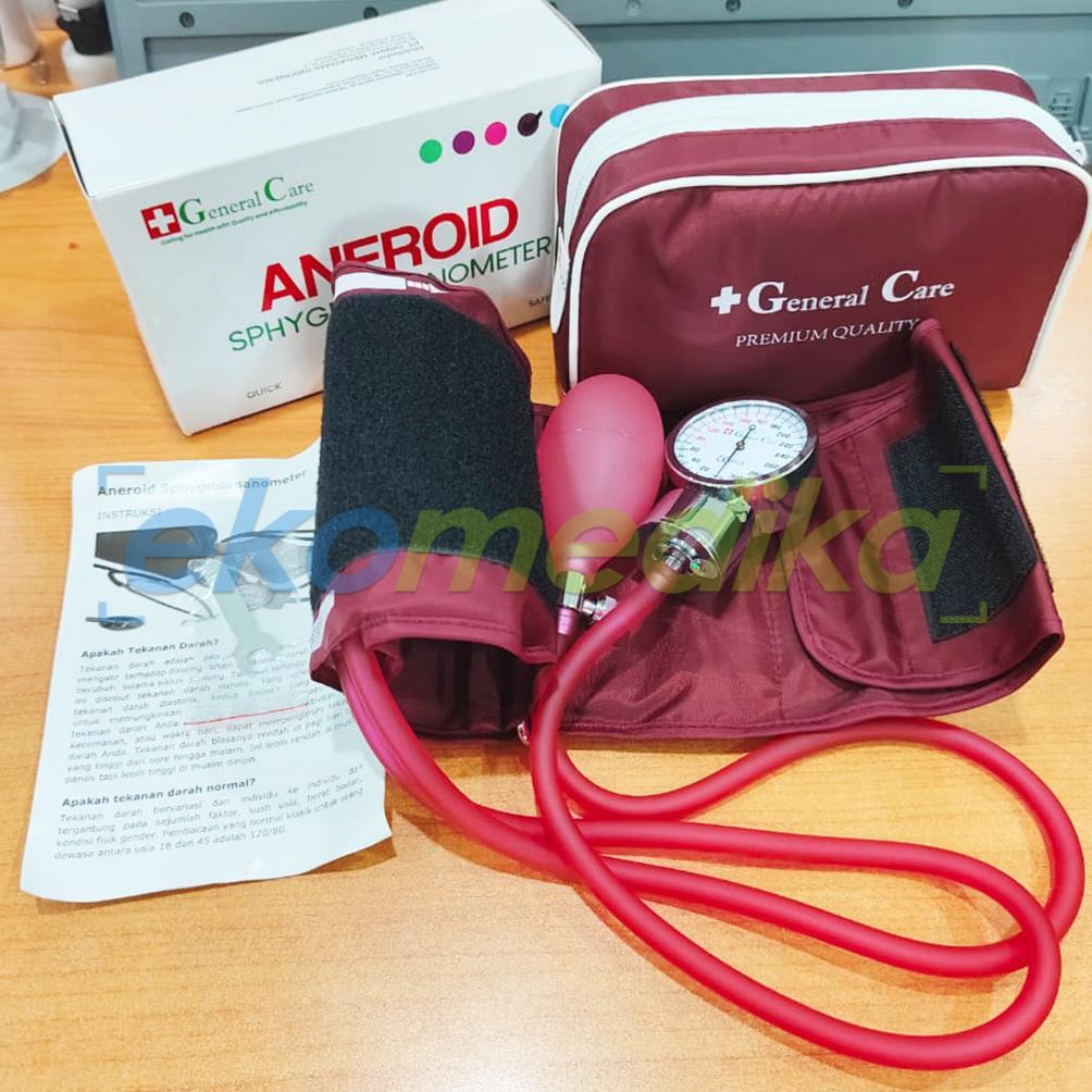 Tensi Aneroid General Care GC Tensimeter Black - Alat Ukur Tekanan Darah Manual / Tensi Jarum Genera