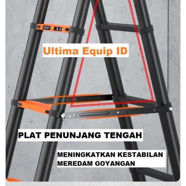 Tangga Lipat 2.5+2.5 Teleskopik Telescopic Double Aluminium Alumunium