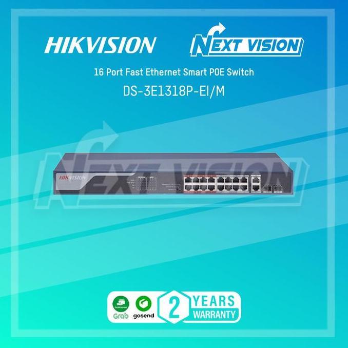 DS-3E1318P-EI/M - HIKVISION SMART POE SWITCH 16 PORT POE 2 UPLINK