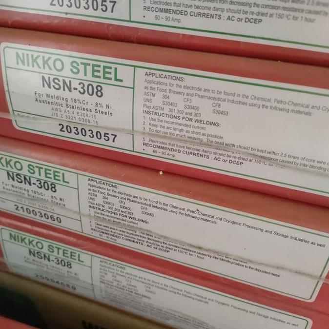 Kawat Las Stik Nikko Steel Nsn 308 308L 2,6Mm X 300 Mm