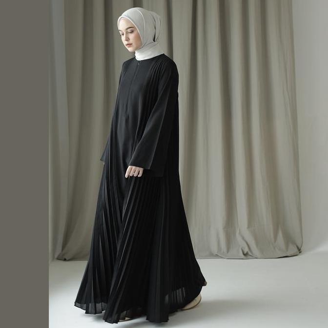 Asvari by Aska Label - Gamis wanita plisket Terlaris