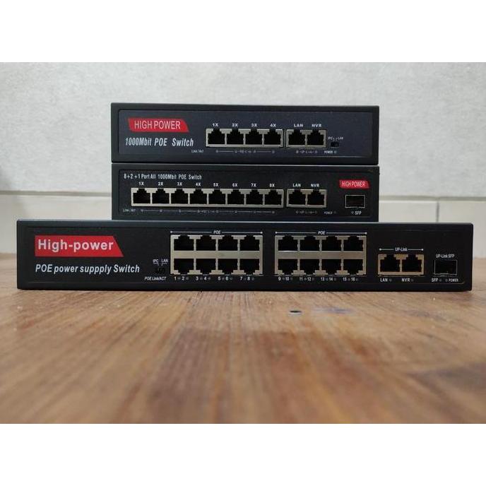 Switch POE Gigabit 16 Port + 2 Uplink & SFP / Switch POE 16 Port