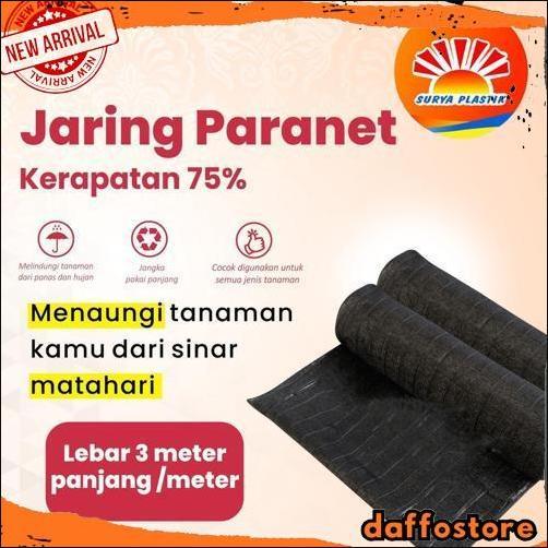 Sale Paranet Tanaman/Jaring Paranet 85% Rajut Segitiga Lebar 3 Meteran Ecer