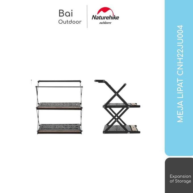 MEJA RAK LIPAT KOPI / MAKANAN PORTABLE CAMPING NATUREHIKE CNH22JU004