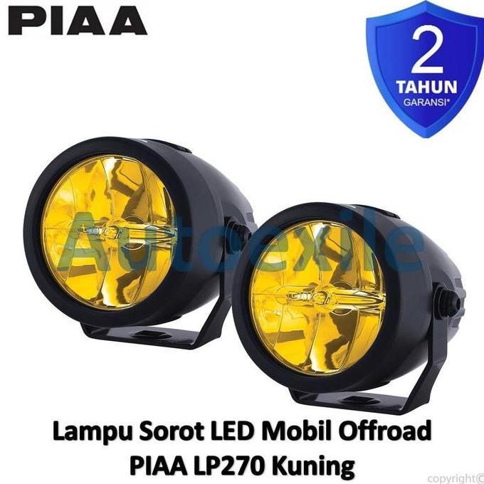 PIAA LP270 Spot Lamp LED 2.75" Garansi Lampu Sorot Tembak 2500K Kuning Terang Buat Motor