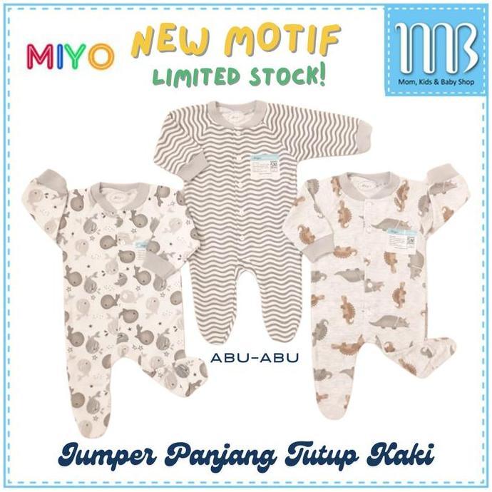 New- MIYO 3in1 Baju Bayi Jumper Baju Kodok Panjang Motif Sleepsuit Newborn